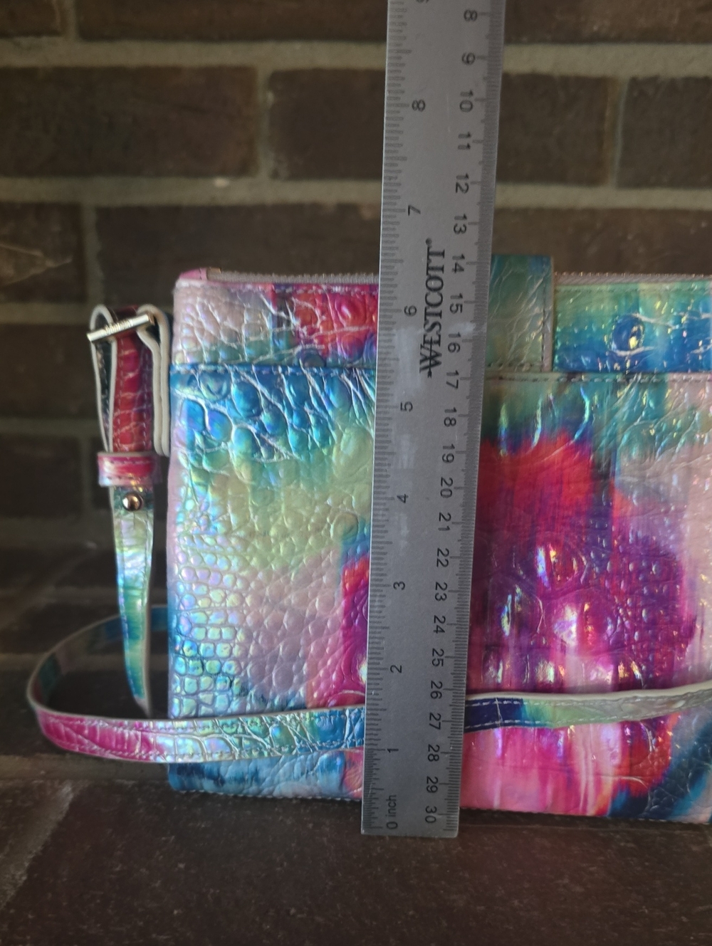 Brahmin Mina Crossbody Organizer Multicolor Melbourne Leather - Picture 8 of 9